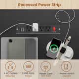 SEDETA L Shaped Gaming Desk with 4 Drawers, 109” Computer Desk with Display Cabinet, Home Office Desks with 2 Monitor Stands, CPU Stand, LED Lights and Power Outlet, Black SEDETA