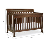 DaVinci Kalani 4-in-1 Convertible Crib in Espresso, Greenguard Gold Certified DaVinci