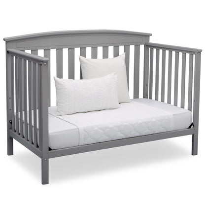 Delta Children Gateway 4-in-1 Convertible Crib - Greenguard Gold Certified, Grey - WoodArtSupply