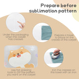 Jippedea Sublimation Blank Door Mats,2 Pack 23.6 x 15.7 Inch Heat Transfer Welcome White Mat,Dye Blanks Products Polyester Doormats for Bedroom Bathroom Entrance Non Slip Absorbent Jippedea