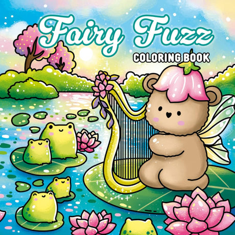 Fairy Fuzz: A Magic Coloring Book for Kids and Adults: 42 Hand-Drawn Illustrations of Magical Animal Fairies to Spark Creativity WoodArtSupply