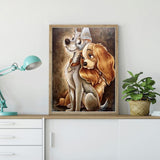 JAKI Diamond Art Painting Kits for Adults-Dog Diamond Painting Kits,Square Full Drill Diamond Art for Home Wall Decor(12x16inch) JAKI