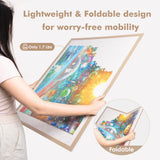 Jigsaw Puzzle Board with 4 Sorting Trays, 1000 Pieces Playing Surface with Protective Cover, 31.5" x 24" Felt Display Board Piecevana