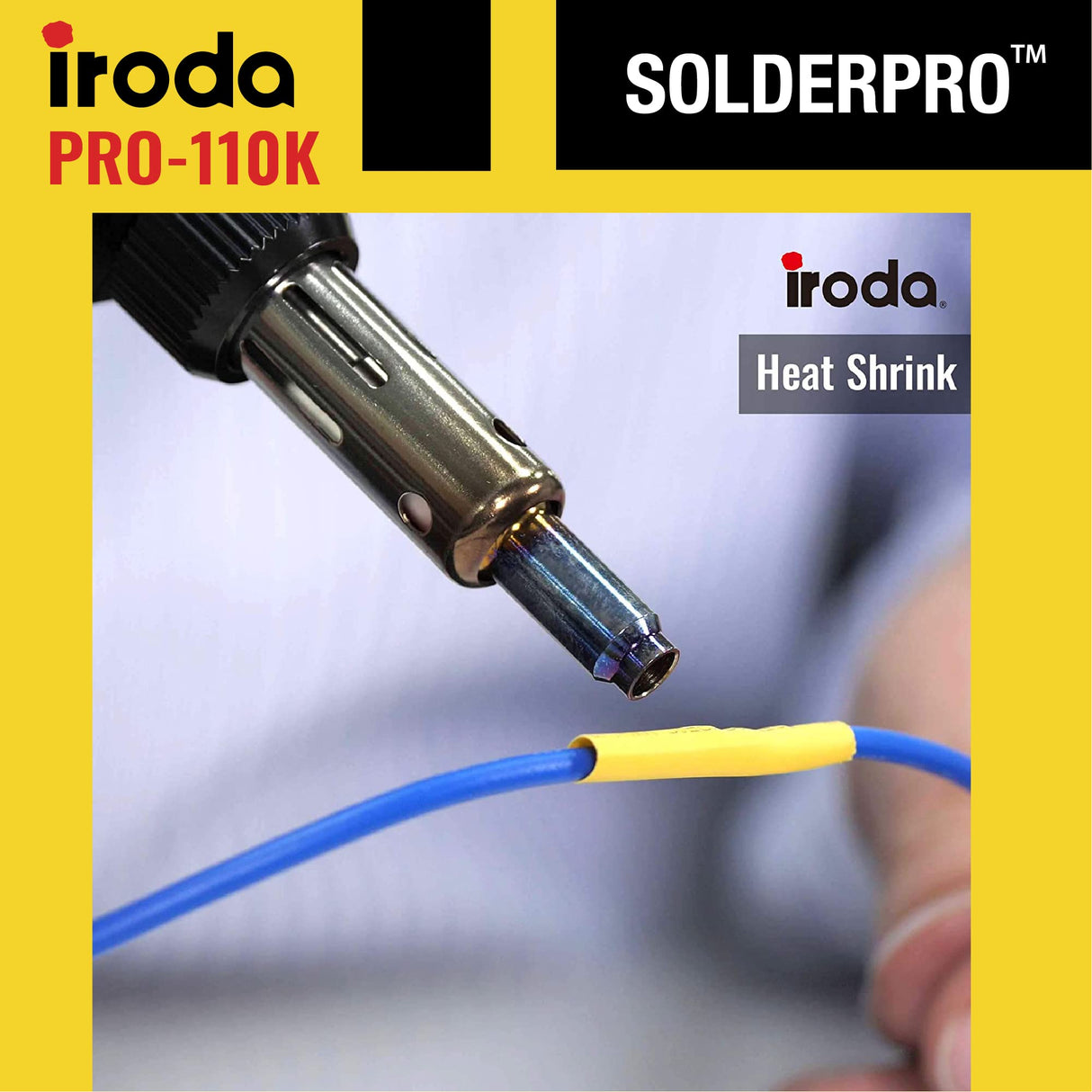 IRODA SOLDERPRO 110K Cordless Butane Soldering Iron Kit - 4-in-1 Portable Soldering Iron, Mini Torch, Heat Gun, Precision Heat Blower, 30-125W Adjustable, 100+ Min Runtime Iroda