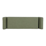 HomePop Modern Storage Bench with Wood Legs Home Décor|Bench with Storage for Living Room & Bedroom - Olive Green Woven HomePop