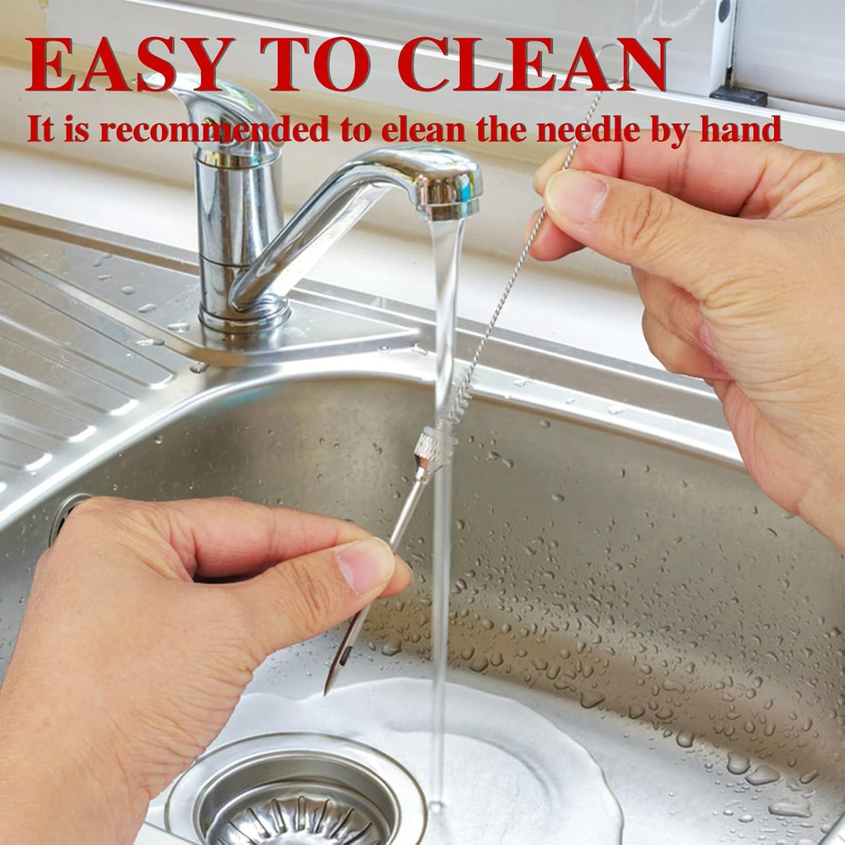 Meat Injector Syringe, 1-oz Plastic Marinade Turkey Injector Kit, 2 Marinade Injector Needles for BBQ Grill by QPMR QPMR