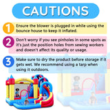 Causeair Giant Inflatable Bounce House with Water Slide,Wet & Dry Use,Basketball Hoop,Climbing Wall,Heavy Duty GFCI Blower,Bouncy Castle with Ball Pit causeair