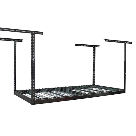 MonsterRax Overhead Garage Storage Rack - Heavy Duty Racks for Garage with 400 lb Capacity, Easy Garage Shelving, Adjustable Storage Rack, Ceiling Mount Storage Shelves 3x6 Hammertone (12"-21") MonsterRAX Storage Solutions