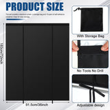 Blackout Roller Shades for Window Adjustable Blackout Blinds with Ties Self Adhesive, UV Protection, Privacy Window Shades Portable No Tools No Drill Blinds for Room Office RV Travel(36''w X 72''h) Fanfanwin