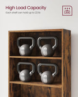 VASAGLE Rustic Brown 6-Tier Open Bookshelf with Adjustable Shelves and Anti-Tip Kit VASAGLE