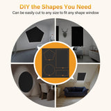 Keeswin Blackout Shades Curtains for Bedroom, No Drill Blinds for Windows, Portable DIY Blackout Blinds with Stickers for Baby Nursery, Bedroom and Travel (118 x 57 Inch) Keeswin