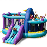 Sportspower INF-2415 Whack-A-Play Inflatable Bounce House with Basketball Hoop, Slide and Quick Inflate Blower: Recommended Age 3-8, Blue/Purple and Yellow, 13'x12'x7.83' Sportspower