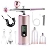 Morovan Airbrush Kit with Compressor: Rechargeable Air brush for nails Cordless Airbrush Gun for Art Painting Cake Decorating Crafts Model Painting Nail Airbrush Machine Morovan
