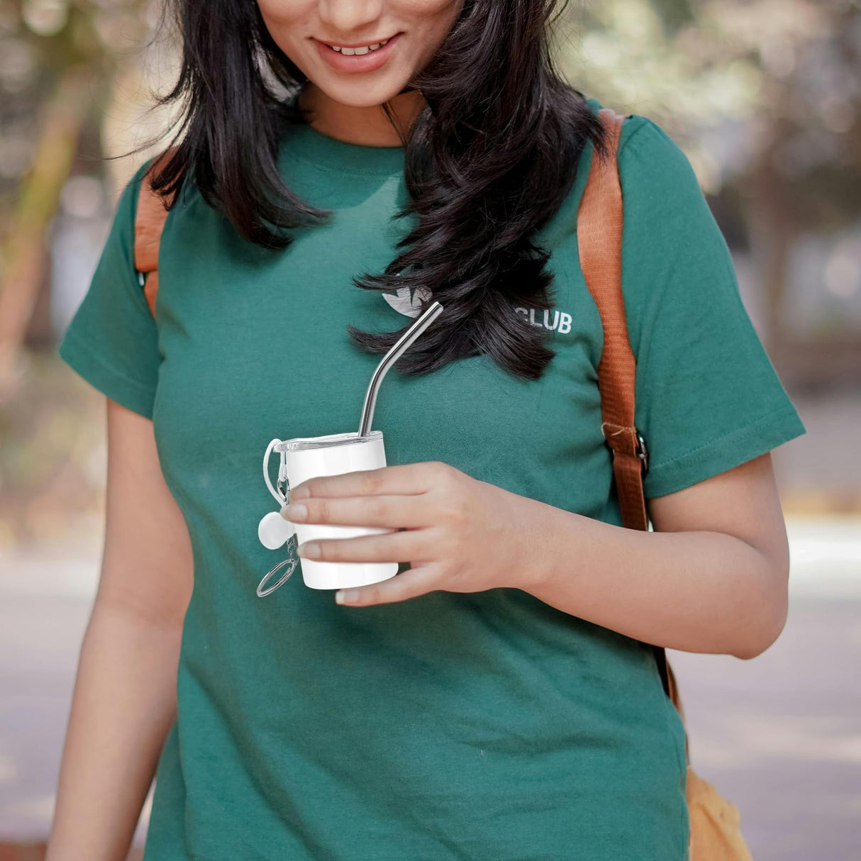 YOUKE OLA 16 Pack Sublimation Shot Glasses Tumblers Blanks Stainless Steel Double Wall Mini Tumbler with Keychain Cute Shot Glasses Set Bulk for Sublimation Oven Printing, White 3oz YOUKE OLA