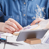 Cinnvoice 10 Pcs Embroidery Hoop Display Embroidery Hoop Wooden Base Holder Embroidery Cross Stitch Stand Decor Embroidery Frames Display Stand for Embroidery Cross Stitch Hoop Accessories Decor Cinnvoice