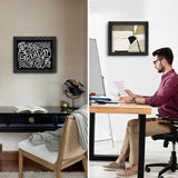 Dononr Hidden Gun Storage, Hidden Gun Safe for Pistols with Magnetic, Wooden Picture Frames for Handgun, Hidden Storage Gun Safe Home Furniture, Concealment Furniture Picture Frame Box, Black Dononr