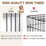 Sunseen Dog Crate Furniture for 2 Dogs,Wooden Double Dog Crate with Divider & 3 Drawer,Black Heavy Duty Large Breed Dog Kennel Furniture TV Stand End Table for Small Medium Large Dog,72''W*24''D*35''H sunseen