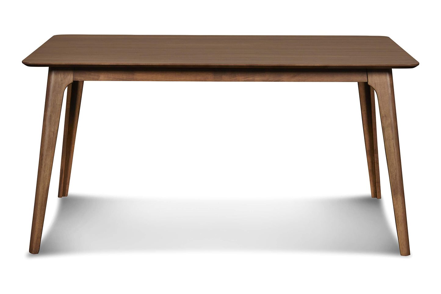 New Classic Furniture Mid-Century Modern Oscar Dining Table, 60-Inch, Walnut - WoodArtSupply