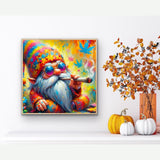 DIYCYCY Gnome 5D Diamond Painting Kits for Beginners,DIY Round Diamond Art Kits for Adults,Full Drill Diamond Dots Paintings Picture Gem Art for Adults Craft Home Wall Decor 13.78x13.78in DIYCYCY