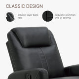 KISLOT Leather Recliner Chair, Manual Reclining Chair Glider Recliner with Adjustable Backrest/Footrest & Comfortable Armrest for Living Room Bedroom Home Theater Seating KISLOT