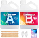 CHANGTIKEJI Silicone Mold Making Kit, 38.8oz 10A Elastic Liquid Silica Gel for Casting Resin molds and Candle & Soap Mold,Fast Cure Translucent Platinum Silicone Rubber CHANGTIKEJI