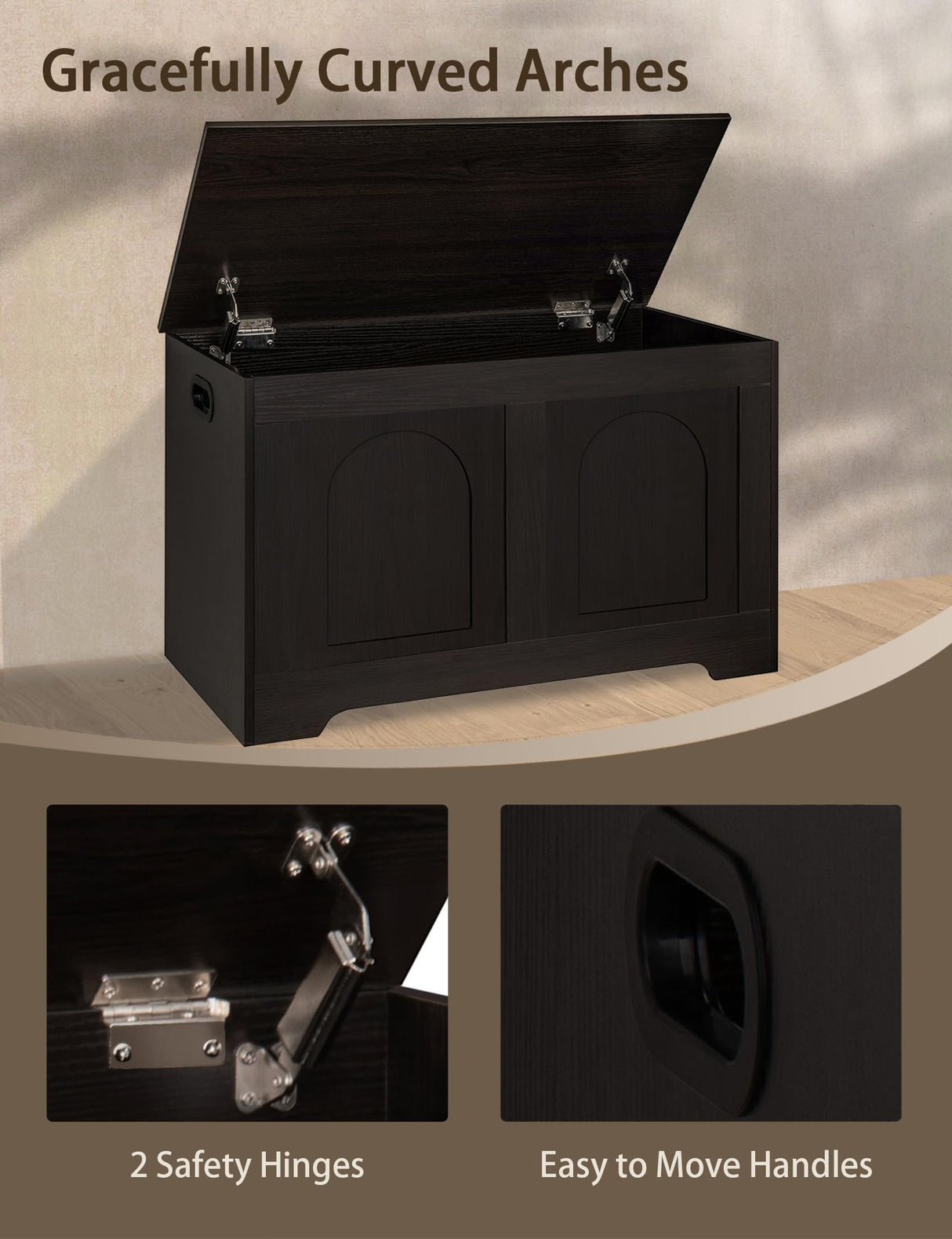 DINZI LVJ Cat Litter Box Enclosure, Flip Top Litter Box Furniture, Hidden Cat Washroom, Wooden House, End Side Table, 31.5" L x 19.7" W x 19.7" H, Sturdy and Easy to Assemble, Espresso DINZI LVJ