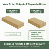 HAMBING Glass Display Cabinet with LED Lights and Lock, 5-Shelf Tempered Glass Curio Cabinet with 2 Doors, Collectible Display Showcase for Living Room, Bedroom – Black HAMBING