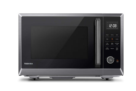 TOSHIBA Air Fryer Combo 8-in-1 Countertop Microwave Oven, with Convection, Broil, Odor Removal Mode, 12.4" Position Memory Turntable, Child-Lock, 1.0 Cu.ft, Black Stainless Steel, ML2-EC10SA(BS) TOSHIBA