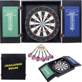 Goplus Dartboard and Cabinet Sets Ready-to-Play Bundle with Bristle Dartboard Complete with All Accessories Goplus