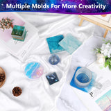 Epoxy Resin Kit for Beginners, Resin Kit with Resin Molds, 18OZ Resin Epoxy Kit wiht Dried Flowers, Resin Measuring Cups and Resin Supplies KISREL