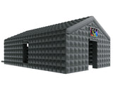 Albott 30x20x14 FT Large Black Inflatable Night Club Tent for Adults with 2 Side Doors, Inflatable Nightclub with Logo Area Gazebo Event House for Wedding Birthday Backyard Party Albott