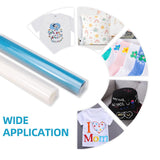 Srunffe Clear HTV Vinyl for Sublimation, 12" X 6FT Upgraded Sublimation Vinyl - Wash Durable Clear Dye Sub HTV for Light-Colored Cotton Fabric(Matte & Glossy) (Clear HTV Matte (White)) Srunffe