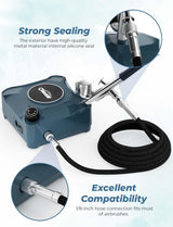 Oasser Airbrush Kit with Air Compressor, Dual Action 40 PSI 10.5 L/min Airbrush Set Gun, Air Brush for Nails, Makeup, Model, DIY Oasser