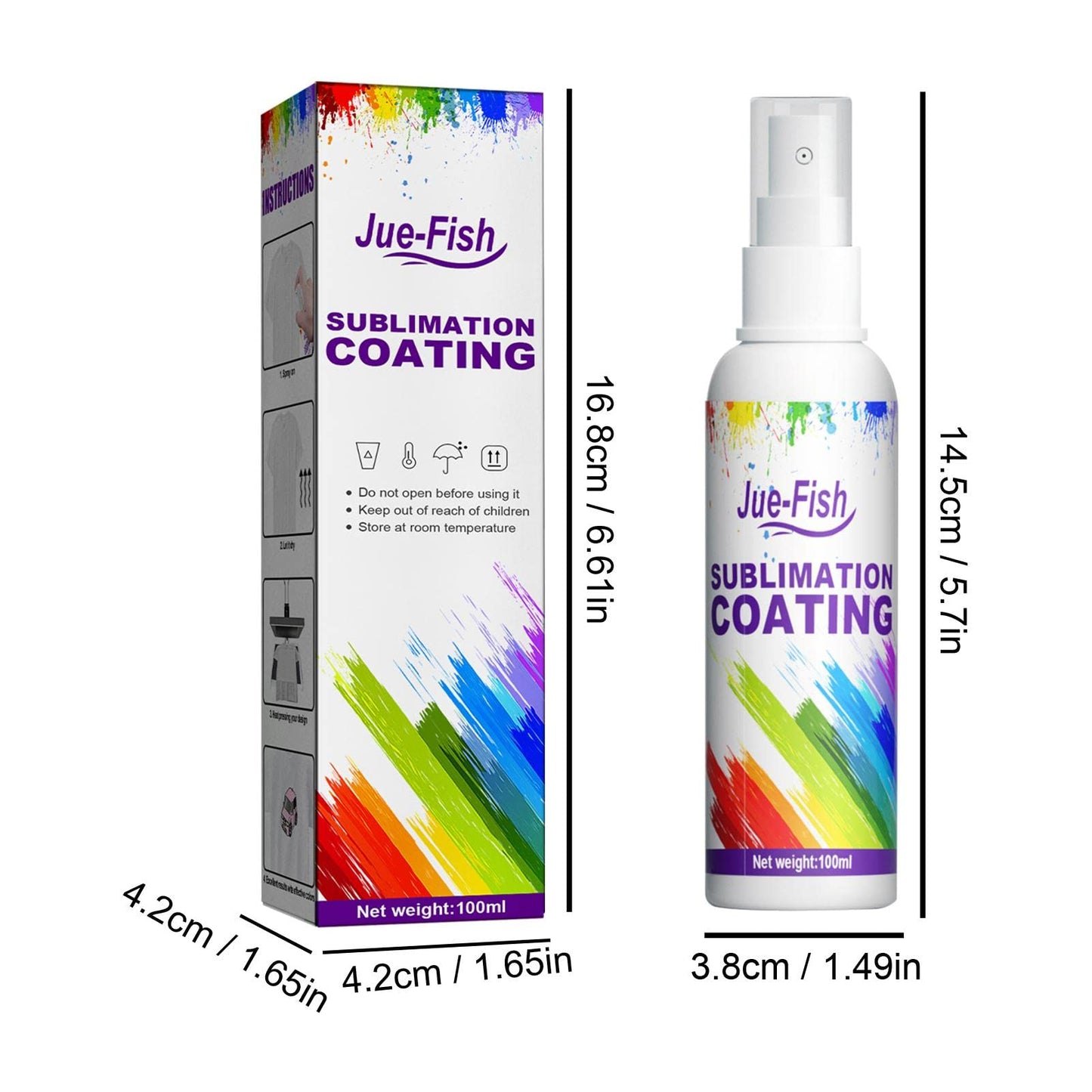 Hulzogul 100ml Sublimation Coating Spray, Coating Spray Clothing Clear Spray Sublimation Cotton Sublimation Protection Coating Spray for All Fabrics Including Polyester Fibre Canvas