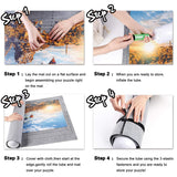 Jigsaw Puzzle Mat Roll Up - 3000 Pieces Large Gray Puzzles Saver Board for Adults Kids, Storage and Transport Keeper Saver Accessories Table Portable Holder Organizer Board Pad Gifts (Gray) Genovega