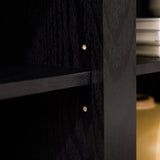 Walker Edison Wren Classic 6 Cubby TV Stand for TVs up to 80 Inches, 70 Inch, Black Walker Edison