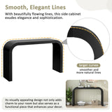 Modern Minimalist Console Table,Elegant and Versatile Design,Perfect for Living Room, Hallway, and Bedroom,Sturdy and Stable Frame,Black JIJIWANG