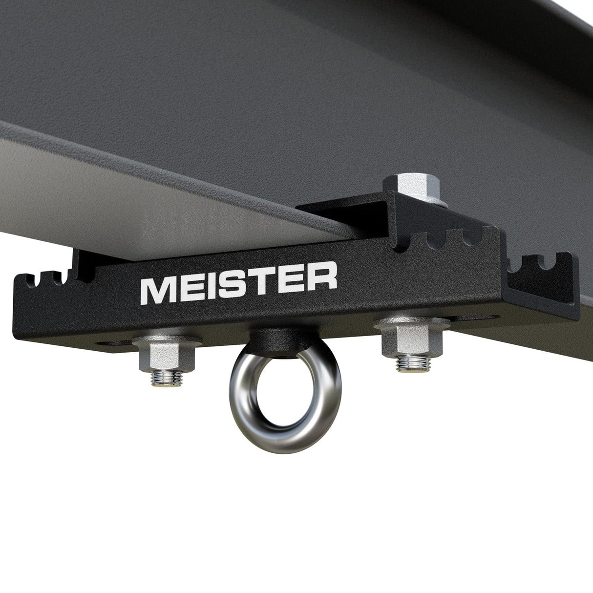 Meister Beam Clamp Hanger Mount for Boxing & MMA Heavy Bags, Suspension Straps & Ceiling Fixtures - Black - 3.5" - 5.5" Meister