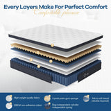 Looallyy 12 inch Queen Mattress, Mixed Memory Foam Box Mattress, Independent Bagged Spring, Sports Isolation, deep Sleep Looallyy