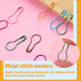 Kollase Stitch Markers, 300 pcs Crochet Markers, Metal Stitch Markers for Crocheting, Crochet Accessories and Supplies, Stitch Markers for Knitting and Crocheting, Safety Pins for Fabric and Paper Kollase