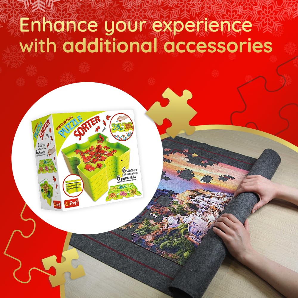 Trefl Classic Santa 500 Piece Jigsaw Puzzle 27"x19" Print, DIY Puzzle, Christmas Jigsaw, Creative Fun, Classic Puzzle for Adults and Children from 12 Years Old Trefl