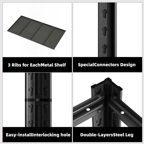 LI JIU HOME 6-Tier 55" W x 24" D x 84" H Garage Shelving 3500LBS Storage Shelves Heavy Duty Metal Shelf Unit Adjustable Basement Industrial Storage Racks (72 * 35 * 15.8) LI JIU HOME