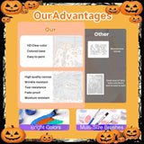 Black Cat Paint by Numbers for Adults, Halloween Paint by Number on Canvas Without Frame, DIY Pumpkin Oil Painting for Gift Home Wall Decor (16x20 inch) xackcme