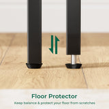 Huuger L Shaped Desk, 55 Inches Computer Desk with Reversible Storage Shelves, Gaming Desk, Corner Desk Home Office Desks, Writing Desk Study Desk with Metal Frame, Rustic Brown Huuger