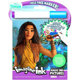 Classic Princess Magic Ink Coloring Super Set - 3 Books Featuring Disney Princesses, Frozen, and Raya The Last Dragon with Invisible Pens, Stickers Disney