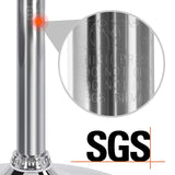 Topeakmart Height Adjustable Round Pub Table 360° Swivel Counter Bar Tables Bistro Tall Cocktail MDF Top, Grey Topeakmart