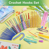 Zlulary 116 PCS Crochet Hooks Sets, Ergonomic Crochet Hooks Kits with Storage Bag and Crochets Needle Accessories, DIY Crochets Needles Kit for Beginners and Experienced Crochet Hook Lovers Zlulary