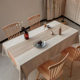 Deep Dream Tablecloths, Waterproof Table Cloth, Linens Wrinkle Free Anti-Fading, Rustic Table Cover Decoration for Kitchen Dinning Christmas (Rectangle/Oblong, 55''x70'',4-6 Seats, Light Coffee) Deep Dream