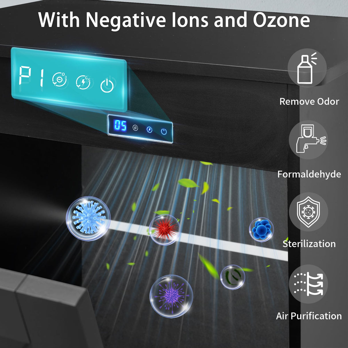 VECELO Tilt Out Kitchen Trash Bin Cabinet, Dog Proof Garbage Can with Wood Holder Free Standing Recycling, Black VECELO