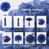 Whaline 4th of July Party Decorations Set, Patriotic USA Flag Pennant Bunting, Red White Blue Paper Fans, Star Garland Hanging Streamers, Tissue Pom Pom Flowers for Independence Day Decor, 14Pcs Whaline